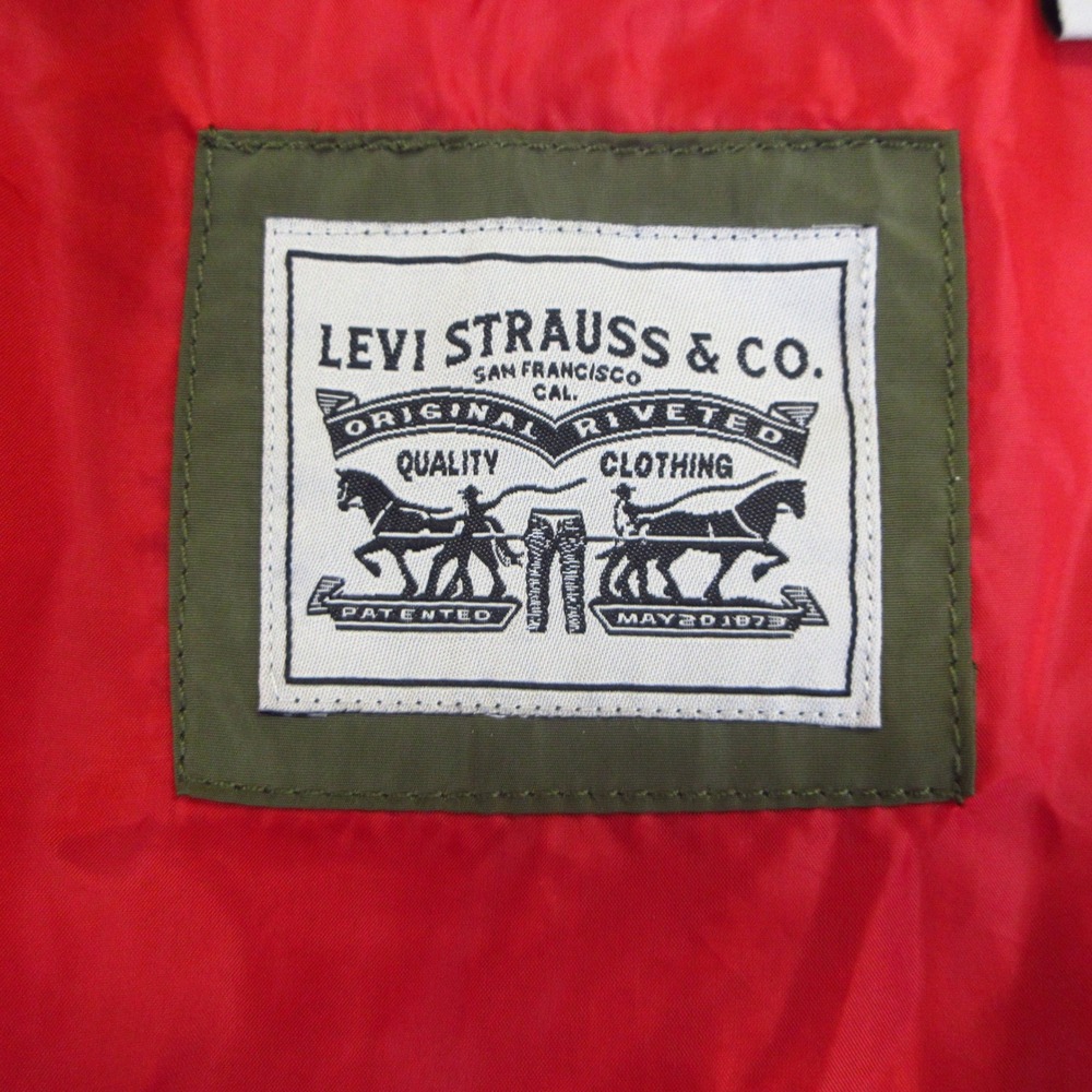 Levis Bomber Jacket Womens L Green MA-1 Style Zip Up Utility Lightweight EUC - Picture 8 of 12